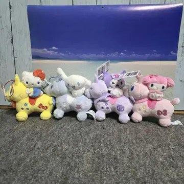 RODY SANRIO 작은 페어 봉제 인형 4체 세트