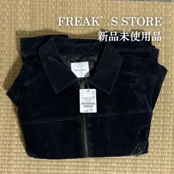 [택 포함 새상품] FREAK'S STORE 레더 레드 스웨이드 L 차콜