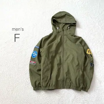 마운틴 파카 풀 집업 후드 와펜 스웨이드 느낌 캐주얼 새상품급