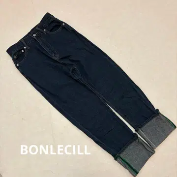 BONLECILL 하이웨스트 롤업 데님 팬츠 M 사이즈
