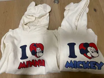 미키 미니 [공식] 후드 부착 후드티 세트