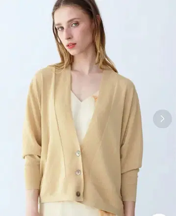 나일론 베이지 가디건 9호 실크 71%