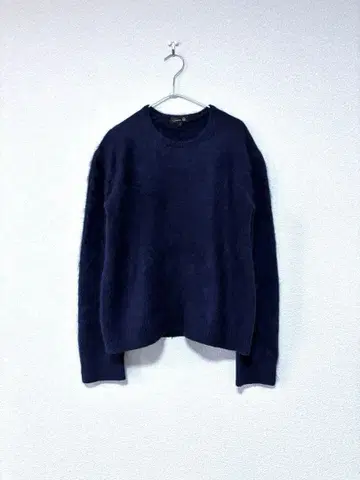 드로어 캐시미어 퍼 샤기 니트 네이비 1