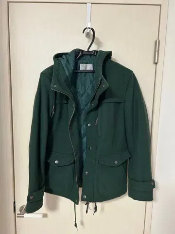 BLUETORNADO 다크 그린 더플 코트