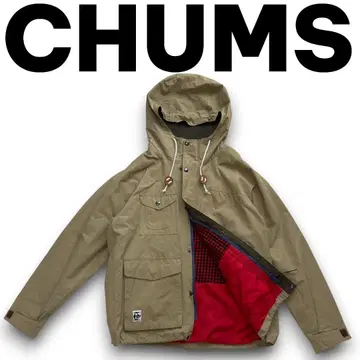 컨디션 최상 CHUMS 캠핑 후드티 마운틴 파카 베이지 캠핑