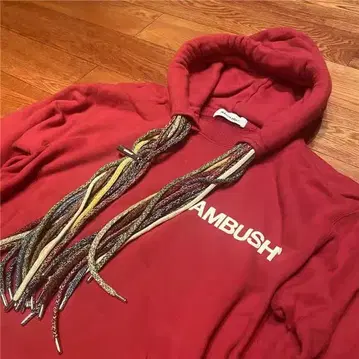 AMBUSH 레드 후드티