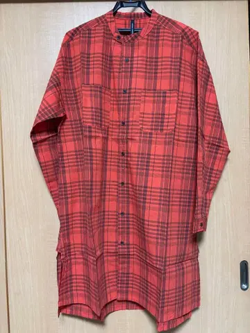 내추럴 랜드리 체크 무늬 긴팔 셔츠