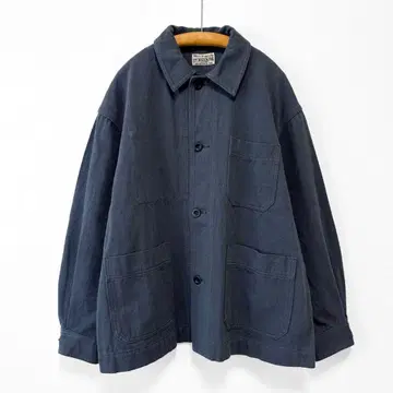 새상품급 RNA-N 프렌치 워크 자켓 린넨 혼방 오버 사이즈 흑먹색