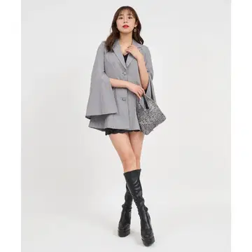 1/3 가격 인하 로얄 파티 지퍼 슬리브 쉐이프 자켓