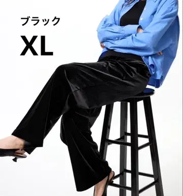 UNIQLO 소프트 벨로아 이지 팬츠 블랙 XL 인기 완판템