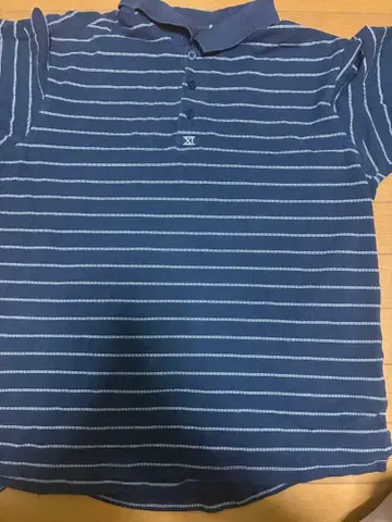 Walter Hagen 네이비 스트라이프 피케 셔츠