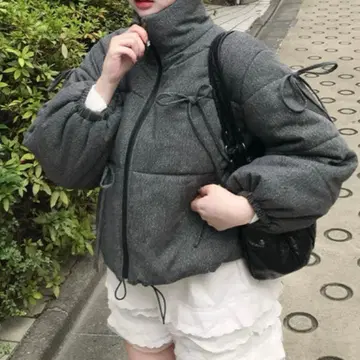 리본 포함 숏 다운 자켓 gc317