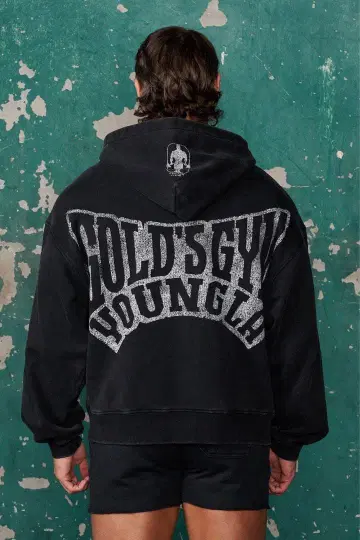 GOLD'S GYM x YOUNG LA 지퍼 후디