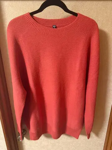 워셔블 3D 크루넥 스웨터 오렌지 XXL 사이즈