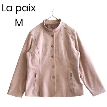 스웨이드 느낌 자켓 스탠드 카라 자켓 깔끔한 캐주얼 M 1463