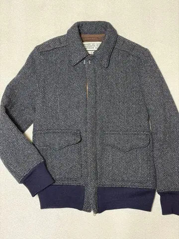 Denime 헤비 트위드 플라이트 재킷 네이비 M