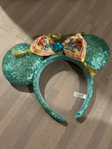 터콰이즈 라메 미키 귀 머리띠