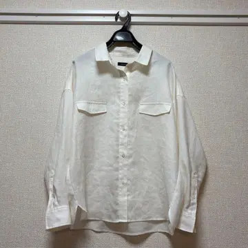 [ anuans ] 화이트 긴팔 셔츠