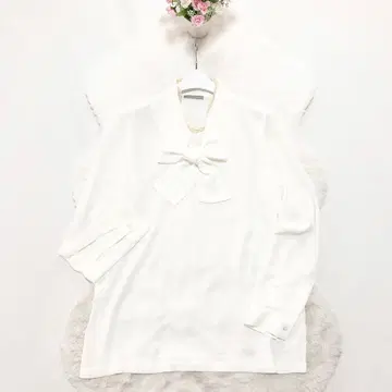 Theory*띠어리 럭스 보타이 리본 블라우스 긴팔 화이트 38