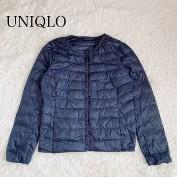 유니클로 울트라 라이트 다운 자켓 노카라 네이비 L