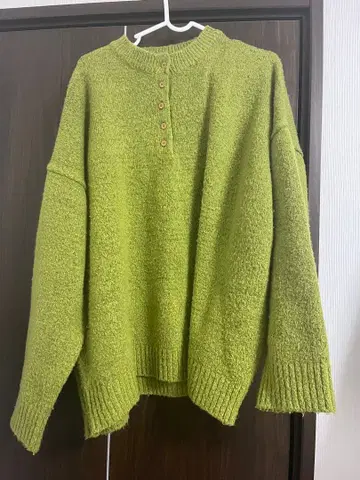 SONA 한국 그린 니트 스웨터