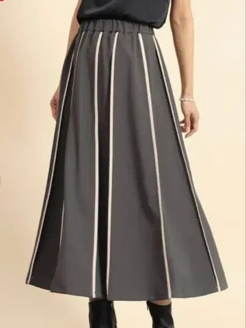 FENNEL 파이핑 플레어 스커트