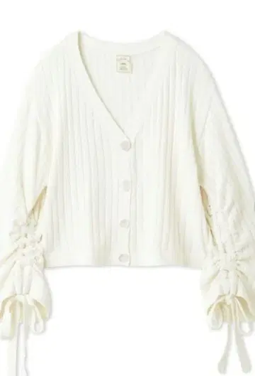 젤라또피케 화이트 리브 가디건 FREE 사이즈