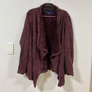 APT.9 플리스 가디건 볼레로 [ XL ] 버건디 룸웨어