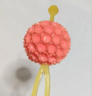 복숭아색 옥비녀 셀룰로이드 벚꽃색 헤어콤 레트로 앤티크 익명 배송