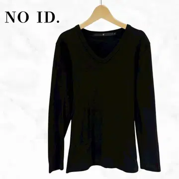 NO ID. 블랙 T셔츠 긴팔 티셔츠 긴팔 컷소 롱티 블랙
