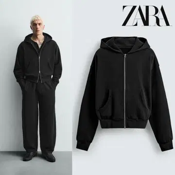 Zara 크롭 핏 후디