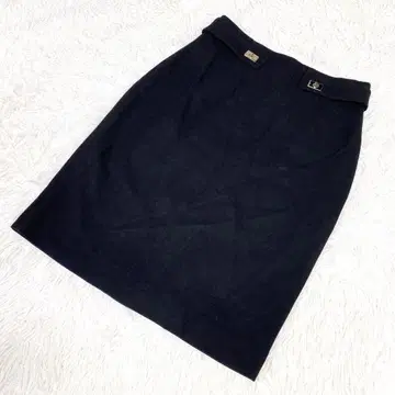 PAULE KA 폴카 울 원단 스커트 블랙 사이즈 40