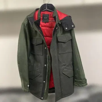 Armani Exchange 후드 부착 아우터 자켓