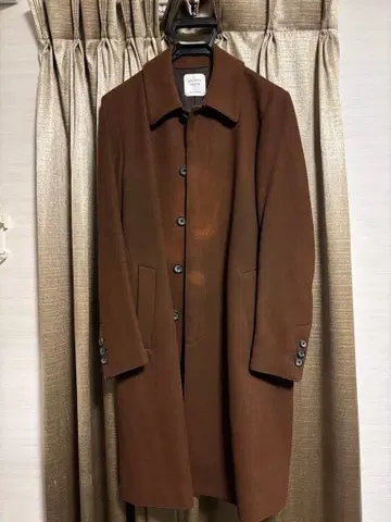 UNITED TOKYO 브라운 체스터 코트 울 혼방