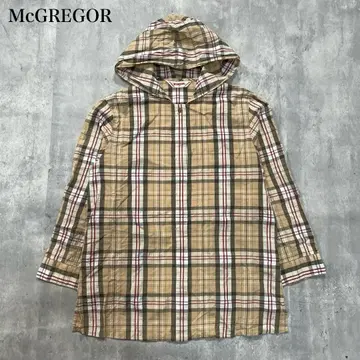 맥레거 [ M ] 셔츠 후디 체크 올 패턴 히든 버튼 플라켓 버튼 프론트