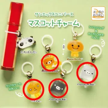 산엑스 마스코트 참 가챠 메지루시 액세서리 4개 세트