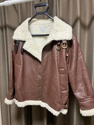 emi+ 보아 카라 부착 브라운 자켓