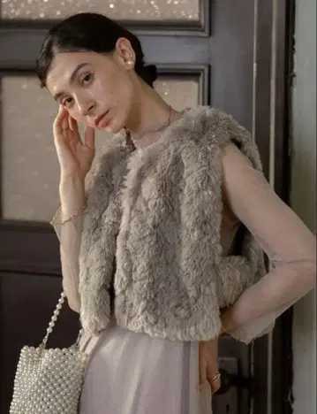 YAMADAYA 야마다야 스콧 클럽 프티 로브 퍼 베스트