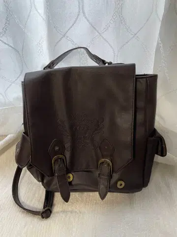 엑시즈팜 백팩 새첼 엠보싱 왕관 3way