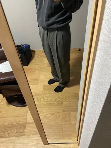 그레이 레이온 슬랙스 레이온 15% 울%