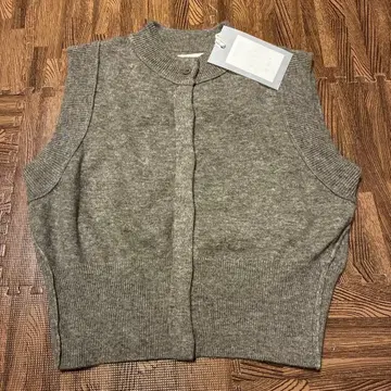 TODAYFUL 그레이 니트 베스트 슬리브리스