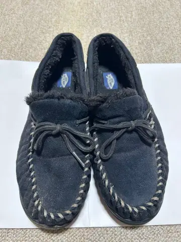 블랙 스웨이드 모카신 신발