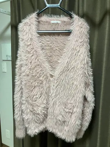 aimerefrei 핑크 퍼 가디건