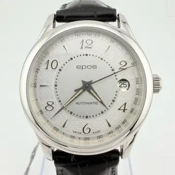 레어 새상품급 EPOS 에포스 3285 데이트 실버 남성용 자동 시계