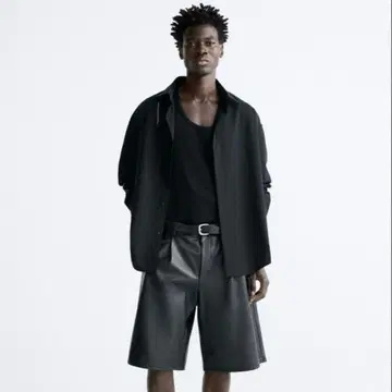 ZARA 오버 사이즈 블랙 셔츠 XL 긴팔 셔츠