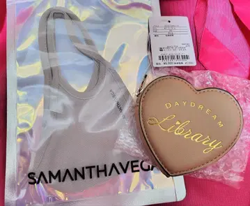 SAMANTHAVEGA 하트형 코인 케이스, 패브릭 소재 마스크