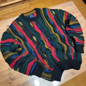 새상품급 두툼한 limnos 리무노스 울 3D 니트 다크톤