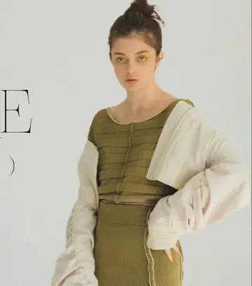 pinue 숏 블루종 아이보리