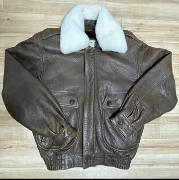 플라이트 자켓 G-1 램 가죽 38R 브라운 구제 의류