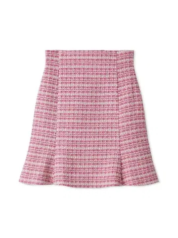 셀포드 트위드 머메이드 미니 스커트